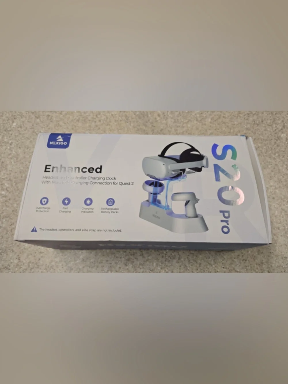 S2 Pro VR Headset Charging Dock - White